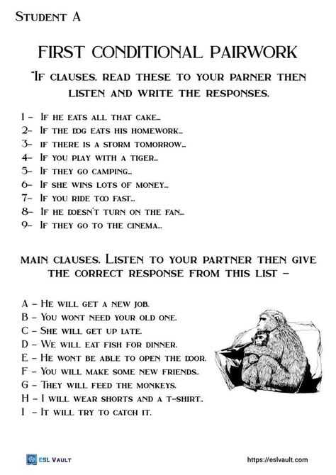 first conditional Easy English Speaking, First Conditional, English Speaking Practice, Esl Classroom, Go To The Cinema, Speaking Activities, School Craft, English Verbs, Esl Teachers