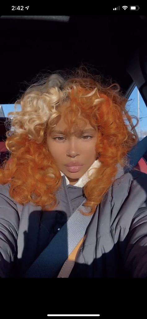 Ginger And White Hair Black Women, Ginger And White Hair, Hair Dye Ideas Black Women, Bleach Hair Dye, Afro Hair Inspiration, Blone Hair, Fox Hair Dye, Pixie Haircut Ideas, Beauty Quiz