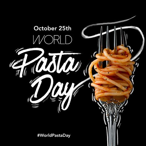 Happy World Pasta Day. National Pasta Day, Spaghetti Chicken, White Clam Sauce, Cover Post, Avon Marketing, Tupperware Consultant, October Holidays, Shrimp Alfredo, Chicken Shrimp