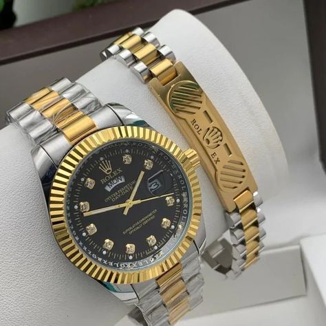 MEN 2 SET ROLEX WATCH AND BRACELET 😎😊 330 Cedis... The product comes in a box 🇬🇭😎