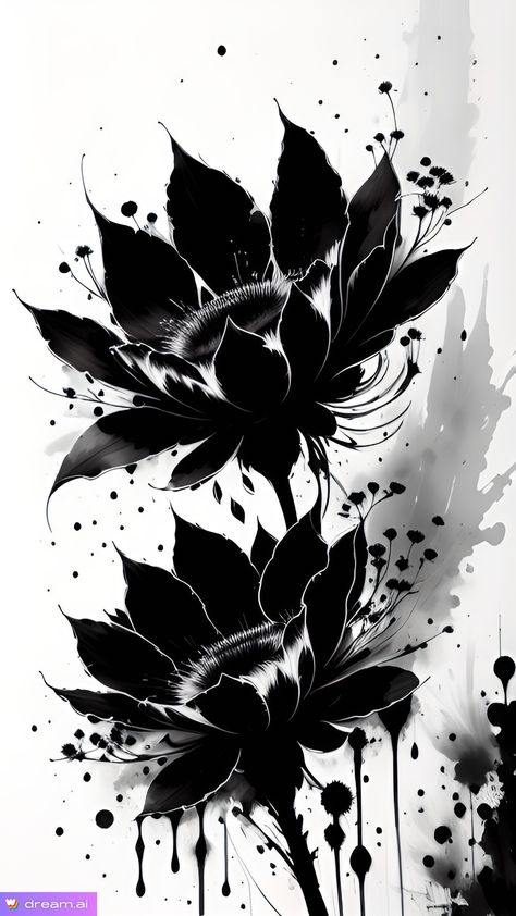 Black Out Cover Up Tattoos For Women, Black Flower Tattoo Design, Black Flowers Tattoo, Cover Up Tattoos For Women, Dragon Ball Tattoo, Tattoo Feminina, Tattoo Cover-up, Cover Up Tattoo, Cover Up Tattoos