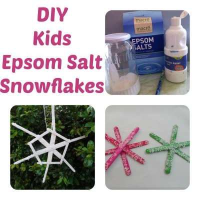 Christmas Tree Decoration Idea: Epsom Salts Snowflakes — craftbits.com Card Making Ideas Easy, Snowflake Craft, Christmas Craft Projects, Christmas Centerpieces Diy, Salt Crystal, Epsom Salt, Decoration Idea, Craft Tutorial, Childrens Crafts