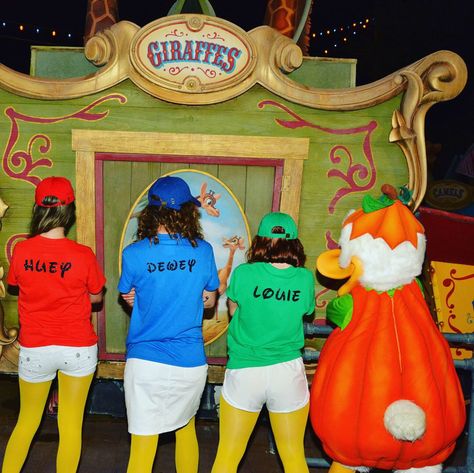 Huey, Dewey and Louie take on Disney. #mickeysnotsoscaryhalloweenparty Hewey Dewey And Louie Halloween, Huey Duey And Louie Halloween, Mnsshp 2023, Huey Dewey And Louie Halloween, Huey Dewey And Louie, Disney World Halloween, Pretty Halloween Costumes, Pretty Halloween, Spooky Szn