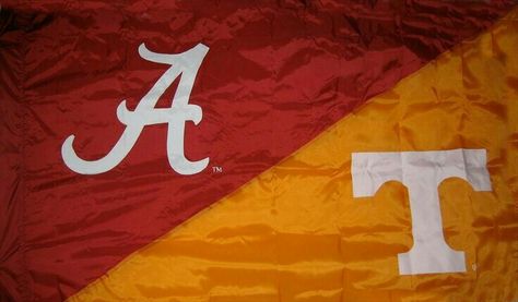 Alabama vs Tennessee Alabama Vs Tennessee, Wedding Coolers, Tennessee House, Burlap Door Hangers, Burlap Door, House Divided, The University Of Alabama, Wood Door Hangers, Custom House