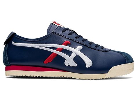 Onitsuka Tiger Shoes Are Making Street Style Trendy Again - Brit + Co Onitsuka Tiger Shoes, Blue White Shoes, Tiger Shoes, Glen Powell, Onitsuka Tiger, Tiger Stripes, Unisex Shoes, Herringbone Pattern, Diy Style