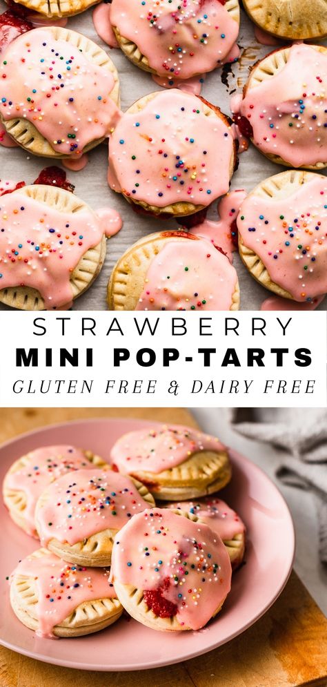 Gluten Free Pop Tarts, Strawberry Pop, Strawberry Pop Tart, Pop Tart, Homemade Gluten Free, Gluten Free Sweets, Dairy Free Dessert, Gluten Free Dairy Free Recipes, Gluten Free Treats