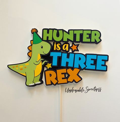 3 Rex Cake Topper, Three Rex Cake Topper, 3 Rex Birthday Party Boy Decorations, Dinosaur Cake For Boys 3rd Birthday, Three Rex Birthday Cake, Third Birthday Boy Theme Ideas, T Rex Cake Topper, Three Rex Birthday Party Boy, Dinosaur Cakes For Boys