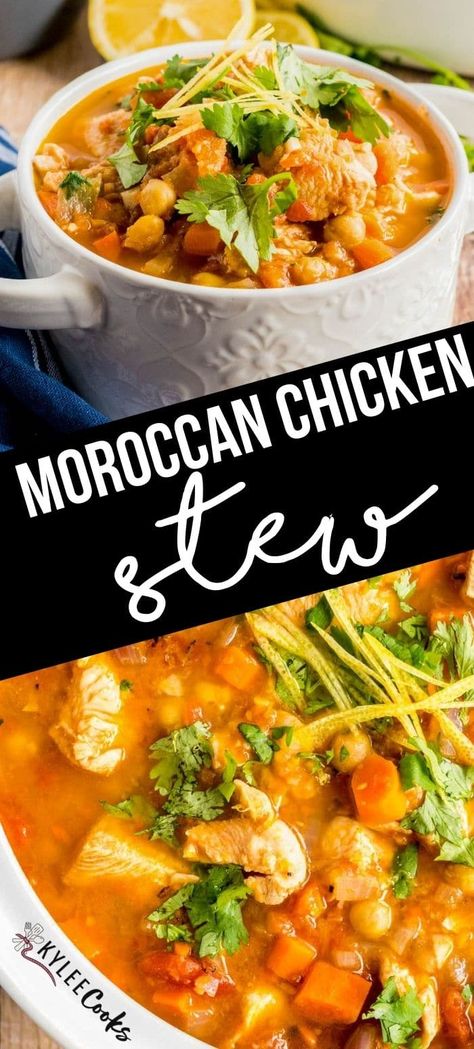 Morrocan Stew, Chicken Thigh Stew, Moroccan Chicken Stew, Spicy Chicken Stew, Moroccan Chicken Recipe, Fowl Recipes, Moroccan Soup, Moroccan Stew, Chicken Lentil