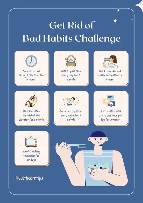 Habits Challenge, Take The Stairs, Self Care Activities, Bad Habits, Ayurveda, Wake Up, Health Care, Love You, Social Media