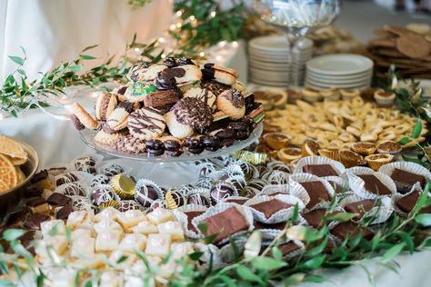 This Pittsburgh Couple's Cookie Table Was Part of a Sweet Tradition | Pittsburgh Magazine Cookies For Wedding Cookie Table, Pittsburgh Cookie Table, Pittsburgh Wedding Cookie Table, Cookie Table Wedding, Wedding Cookies Recipe, Italian Rainbow Cookies, Winter Picnic, Peach Cookies, Wedding Cookie