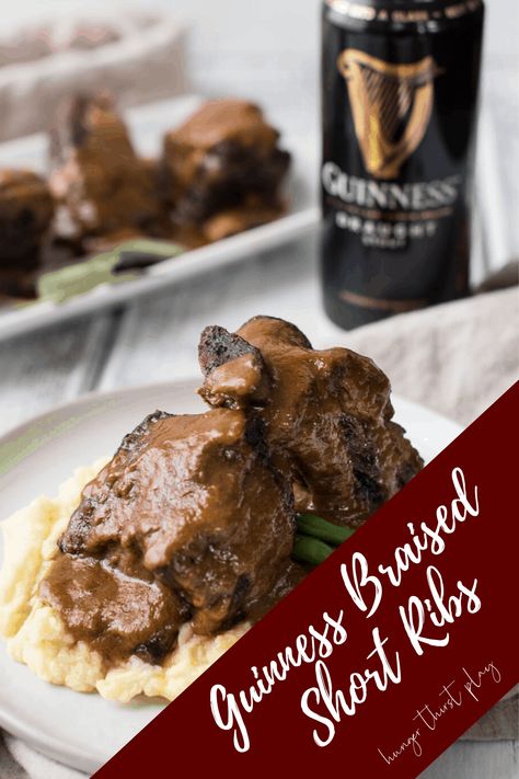 Guinness Short Ribs, Short Rib Sandwich, Easy Dutch Oven Recipes, Beer Braised Short Ribs, Braised Kale, Cold Weather Comfort Food, Irish Cuisine, Braised Short Ribs, Beef Recipe