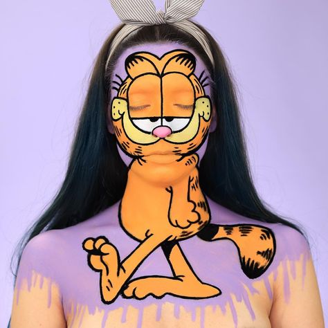 Garfield Face Paint, Garfield Makeup, Thing About Me, My Imagination, Day 6, I Can Relate, Favorite Food, Beetlejuice, Body Painting