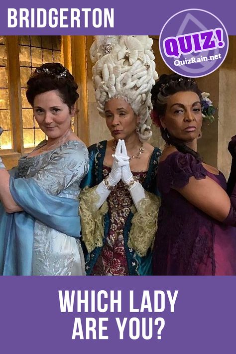 The series is set in the early 19th century in London. The plot focuses on wealth, betrayal, lust and other joys of high society in the Age of Regency through the eyes of the powerful and influential Bridgerton family. Welcome to quiz: "Which 'Bridgerton' Lady Are You?" Answer all questions and find out Which 'Bridgerton' Lady Are You! Lady Bridgerton, Bridgerton Family, Bridgerton Quiz, Lady Danbury Bridgerton, Bridgerton Fashion, Regency London, Lady Violet, Jane Austen Movies, Adult Birthday Party