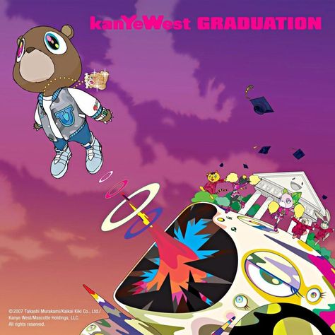 Graduation Album Cover, Drake Album, Kanye West Albums, Graduation Album, Rap Album Covers, Graduation Bear, Cd Design, Cool Album Covers, Iconic Album Covers