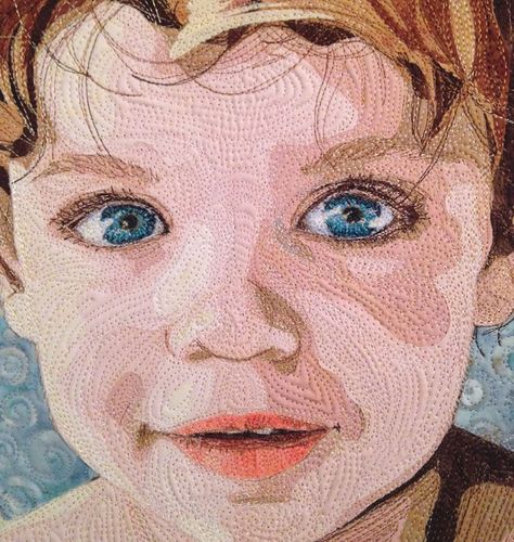 10 Textile Portrait Artists You HAVE to Follow | School of Stitched Textiles Landscape Art Quilts, Photo Quilts, Embroidered Portrait, Collage Portrait, Landscape Quilt, Contemporary Textiles, Landscape Quilts, Picture Quilts, Thread Art