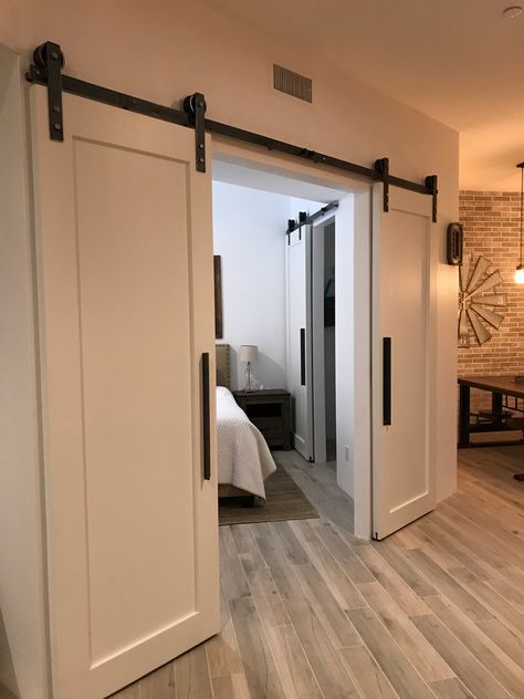 The Gallery | The Barn Door Store Indoor Barn Door, Shaker Barn Door, Interior Barn Doors Sliding, Diy Barn Door Plans, Lucite Desk, Bloomfield Homes, Sliding Walls, Office Toilet, Indoor Barn Doors