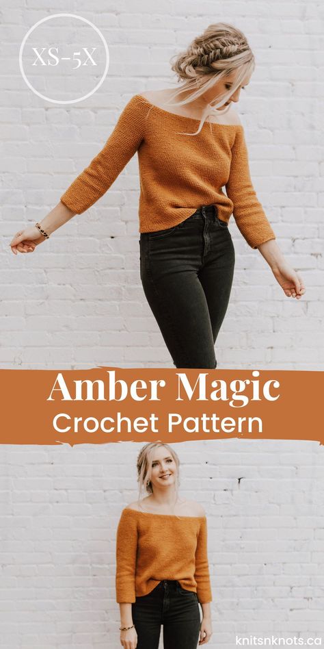 Circular yoke crochet sweater using the csc (knit) stitch! Yoke Sweater, Friends Crochet, Crochet Knit Blanket, Magic Crochet, Sweater Patterns, Womens Crochet Patterns, Blanket Ideas, Crochet Skirts, Crochet Sweaters