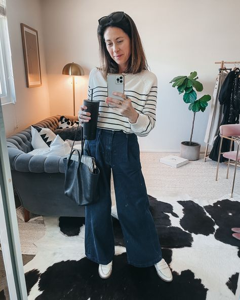 Shop Léontine Jumper and other curated products on LTK, the easiest way to shop everything from your favorite creators. Sezane Leontine Jumper Outfit, Sezane Leontine Jumper, Leontine Jumper, Sezane Leontine, Jumper Outfit, Wide Leg Jeans, Jumper, Wide Leg, My Style