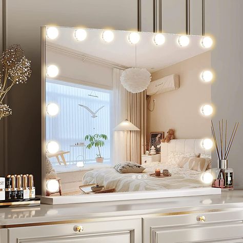 Hollywood Makeup Mirror, Makeup Vanity Mirror With Lights, Hollywood Vanity Mirror, Vanity Mirror With Lights, Hollywood Vanity, Lighted Makeup Mirror, Hollywood Lights, Hollywood Mirror, Large Vanity