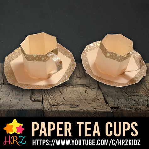 Learn How to make Paper Tea Cups. It is Easy Origami Cup And Saucer and Diy 3D Paper Cups Craft an Origami crafts. Video explains the easy, step by step method for making an easy origami tea cup and saucer. It is mini craft for kids to play. If you like this video. Please Like, Share and Subscribe. #papercup #papercraft #origami #cupandsaucer 🔥 Latest Video: https://www.youtube.com/playlist?list=PLTSwYHqLXqP9CCbdKWKilFAPBtG30dIH1 🔥 Facebook: https://www.facebook.com/HRZ-102278878208442/ Tea Cup Projects, Origami Cup, Cup And Saucer Crafts, Paper Tea Cups, Paper Cup Crafts, Easy Origami, Cup Crafts, Mini Craft, Diy Cups