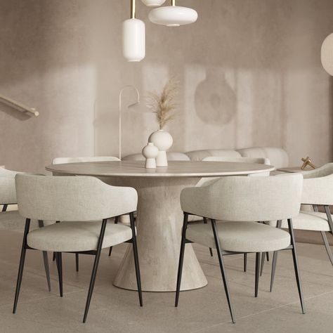 Round Table Dining Room, Round Table Dining, Park Aesthetic, Diner Table, Table Dining Room, Round Dining Room Table, Modern Mediterranean, Japandi Interior, House Aesthetic