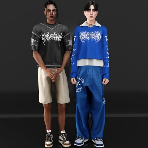 Skater Boy Clothes, Sims Wardrobe, Sims 4 Cc Male, Zepeto Character Ideas, Zepeto Character, Male Sims, Sims 4 Male Clothes, Cc Shopping, Custom Cast