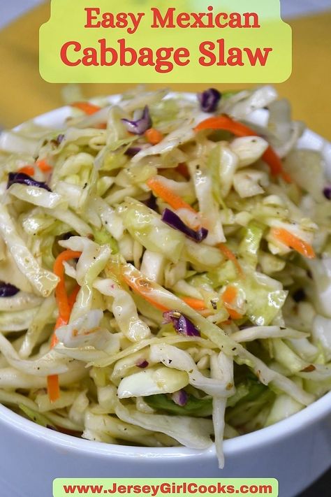 Mexican Coleslaw Salsa, Mexican Broccoli Slaw, Mexican Cold Slaw, Cold Mexican Food, Easy Mexican Slaw, Mexican Coleslaw Recipe Cabbage Salad, Mexican Coke Slaw, Recipes With Bagged Coleslaw, Permanent Slaw