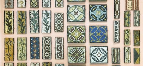 Roman mosaic patterns - A Visual Glossary Roman Ornament Pattern, Ancient Roman Patterns, Ancient Roman Mosaic Art, Mosaics Patterns, Roman Mosaic Art, Greek Mosaic, Roman Pattern, Roman Design, Greek Meander