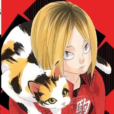 Haikyuu Nekoma, Haikyuu Icons, Manga Colored, Feral Cat, Anime Men, Volleyball Anime, Kenma Kozume, Icons Soft, Cat Boys