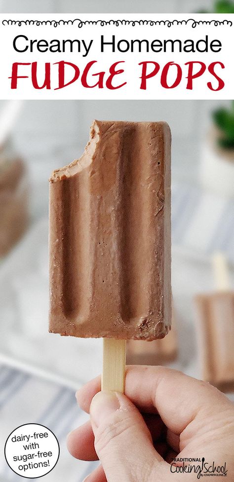 Fudge Popsicle Recipe, Homemade Fudgesicles, Fudge Popsicles, Dairy Free Fudge, Homemade Nut Milk, Chocolate Popsicles, Fudge Pops, Homemade Chocolate Pudding, Homemade Popsicles