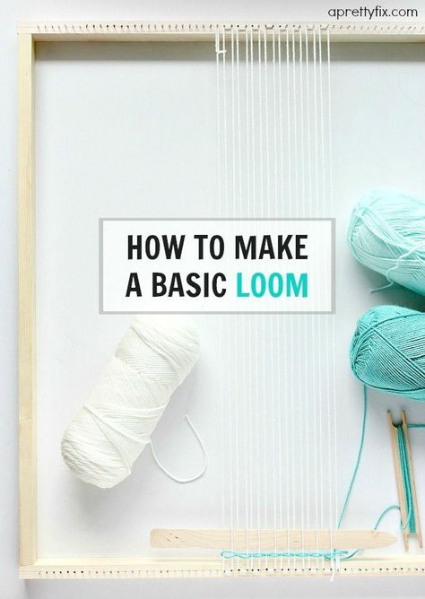 How to make a Basic Loom Art Macramé, Diy Weaving, Weaving Loom, Weaving Projects, Loom Weaving, Tapestry Weaving, Rag Rug, Loom Knitting, Weaving Techniques