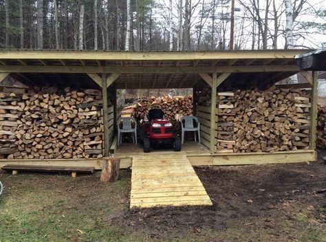 Lawn Equipment Storage, Firewood Storage Outdoor, Outdoor Firewood Rack, Firewood Racks, Wood Shed Plans, Firewood Shed, Log Store, Firewood Rack, Firewood Storage