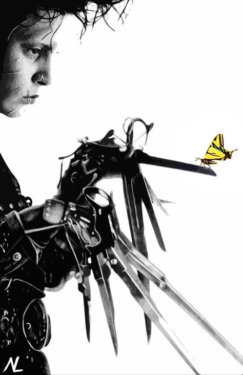 Edward Scissorhands Hands, Johnny Depp Edward Scissorhands, Indie Collage, Edward Scissorhands Movie, Edward Scissor, Magick Art, Tim Burton Beetlejuice, Scissors Hand, Johnny Depp Movies