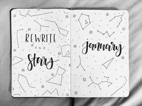 Bullet Journal Monthly, Bullet Journal Monthly Spread, January Bullet Journal, Bookish Things, Journal Inspo, Journal Themes, Bullet Journal Inspo, Star Map, Reading Journal