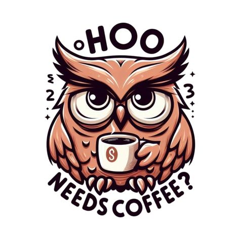 An owl with droopy eyes, holding a coffee cup in its wing, conveying a sleepy expression and humorously emphasizing the need for coffee to wake up. Sleepy Expression, Droopy Eyes, Owl Coffee, Tapestry Wall Art, Need Coffee, Pride Tshirts, Funny Movies, Black Artists, Anime Movies