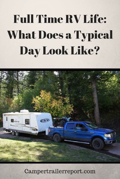 Are you researching all about full-time RV living? One question we had at the beginning was 'what does a typical day look like'? We asked two RVers this question before we even hit the road and we really liked their answer. #rvlife #rvlifestyle First Time Camper Owner, Rv Full Time Living, Remodel Camper, Travel Trailer Hacks, Trailer Hacks, Rv Winterizing, Rv Gadgets, Travel Trailer Living, Weight Distribution Hitch