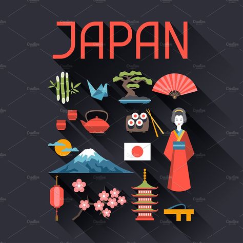 Japan Icon Aesthetic, Japan Theme, Japan Icon, Japan Autumn, Japanese Theme, Japan Cherry Blossom, Cherry Blossom Girl, Japanese Art Styles, Japan Logo