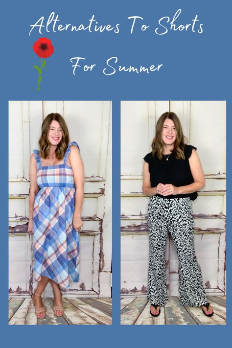 Here are some great outfit ideas if you don't enjoy wearing shorts in the summer. #summeroutfitideas #alternativestoshorts Shorts For Summer, Midlife Women, Women Encouragement, Easy Summer, Summer Look, Everyday Dresses, Stay Cool, Summer Shorts, Comfortable Fashion