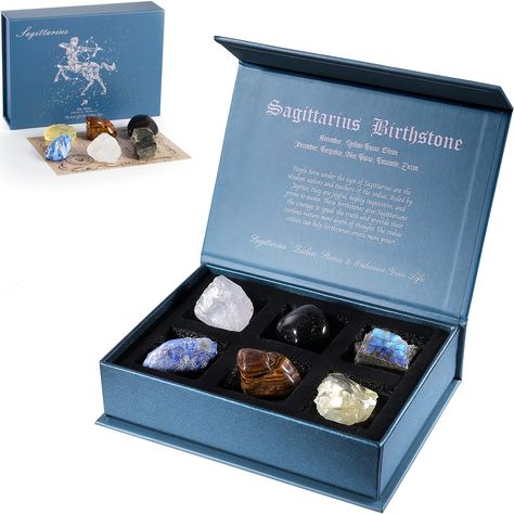 PRICES MAY VARY. ♐Zodiac Gifts for Astrology Lover. A great crystal set for beginners or experienced collectors, based on the traits of each zodiac sign. These natural crystal stones' energy is prepared to attract love and welcome more positive emotions. This premium crystal set is a thoughtful and unique birthday gift for your best friends or loved ones. ♐Unique Gifts for Loved One. Whether you're looking for a special gift for a friend or loved one, or trying to pick an inspirational spiritual Sagittarius Birthstone, Zodiac Crystals, Sagittarius Gifts, Gifts For Women Birthday, Sagittarius Astrology, Pisces Birthday, Astrology Gifts, Women Birthday Gifts, Christmas Ideas Gifts