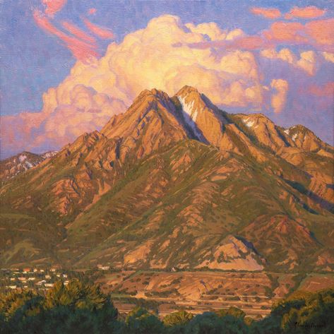 Mt Olympus, Descendants Dr, Master Studies, Master Paintings, Mount Olympus, Mountain Painting, Nine Months, Mountain Paintings, Descendants