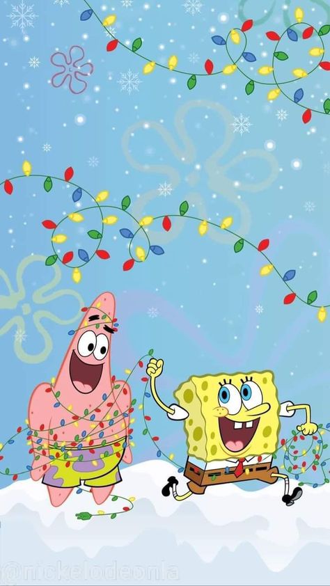 Winter Spongebob, Spongebob Christmas Wallpaper, Spongebob Wallpapers, Spongebob Christmas, Foto Muro Collage, Christmas Lockscreen, Christmas Wallpaper Iphone Cute, Xmas Wallpaper, Screen Savers Wallpapers