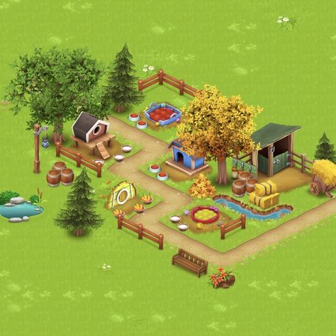 Hay Day Farm Animal Design, Hayday Pet House Design, Hay Day Dog House Ideas, Hayday Pets Design, Hay Day Pets Design, Hayday Animal Design, Cute Hayday Farms, Hayday Decoration Ideas, Hay Day Farm Design Layout