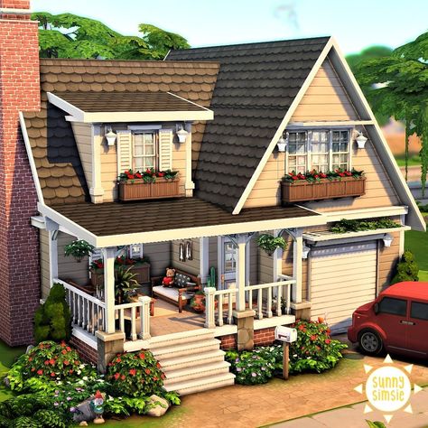 Sims 4 Content, Sims 4 Houses Layout, Holiday Pack, Lotes The Sims 4, The Sims 4 Lots, Sims Inspiration, Sims Freeplay Houses, Sims Houses, Sims Builds