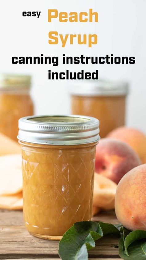 Peach Syrup Nectarine Syrup, Canning Peach Syrup Recipe, Peach Syrup Canning, Recipes Using Peach Puree, Peach Syrup Recipe, Canning Syrup, Peach Pancakes, Lemon Juice Uses, French Toast Waffles