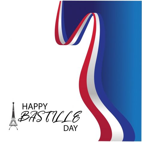 France Illustration, Happy Bastille Day, Light Concept, Blue Symbol, Logo Design Set, Musical Theme, Dancing Day, Bastille Day, Digital Banner