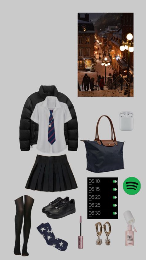 School Outfits Highschool Winter, School Uniform Uk, British School Uniform, Longchamp Outfit, Sixth Form Outfits, School Outfits Highschool, School Uniform Fashion, School Uniform Outfits, Simple Fits