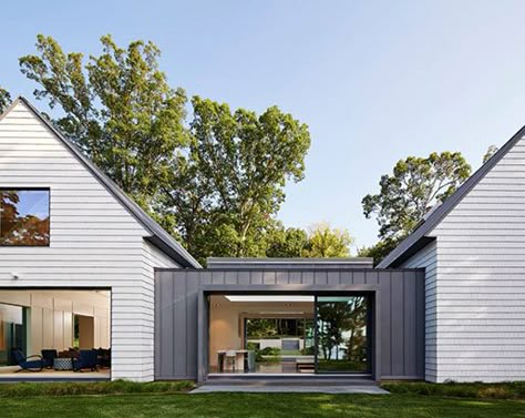 Breezeway Ideas | Sebring Design Build | Design Trends Modern Farmhouse Exterior Design, Farmhouse Exterior Design, Farmhouse Architecture, Exterior Design Ideas, Modern Farmhouse Design, Modern Farmhouse Exterior, Modern Barn, River House, Farmhouse Exterior