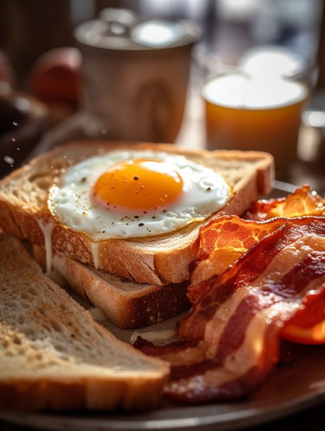 Romantic Food Photography, Dubai Coffee Shop, Food Reference Photos, Bacon Pictures, Breakfast Images, Breakfast Photos, Breakfast Food Photography, Breakfast Basket, Amazing Food Photography