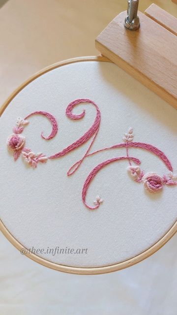 Infinite Art, Embroidered Name, April 12, Embroidery Tutorials, Embroidery Art, Needlepoint, Hand Embroidery, Embroidery, Pattern