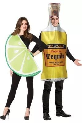 Comfy Costumes, Two Person Costumes, Halloween Costume Duo, Disney Couple Costumes, Bottle Of Tequila, Costume Duo, Halloween Costumes Couples Disney, Epic Halloween Costumes, Lime Slice